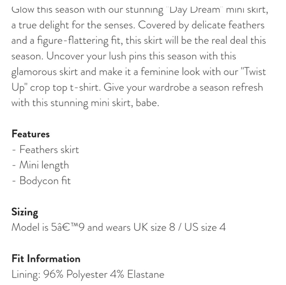 Club L London Powder Blue Feather Mini - Picture 5 of 6